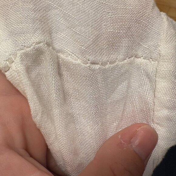 BELLA AMORE 100% Linen Made in Italy Summer Blouse in white size ?XL - Picture 11 of 13